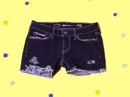 Draw your desired hemline with chalk. How To Make Cut Off Shorts