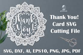 I placed the rectangle on top of the thank you cut section including the diagonal cut lines in the corners. Thank You Paper Cut Svg Card Svg Cutting File Circle Card 1304013 Cut Files Design Bundles