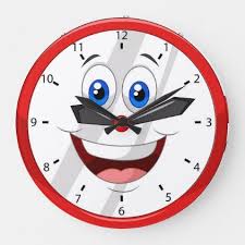 Funny Cartoon Clock Zazzle Com Wall Clock Cartoon Clock Clock Face