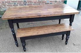 Black Traditional Farmhouse Style Turned Leg Table With Reclaimed Timber Top Vinterior Timber Dining Table Turned Table Legs Dining Table Legs