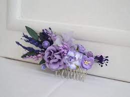 Lavender And Lilac Floral Comb Wedding Flower Bridal Hair Piece Purple Wedding Lilac Hair Comb Bridesmaid Flowers Wedding Hair Comb Lavender In 2021 Floral Comb Floral Accessories Hair Wedding Hair Flowers