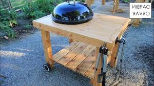 Pretty Diy Weber Grill Cart Bbq Station Youtube Design Regarding Best Weber Grill Table Photos Grill Cart Weber Grill Cart Weber Grill Table