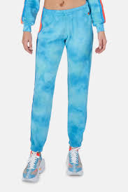 Aviator Nation 5 Stripe Sweatpants Tie Dye Blue Neon Rainbow Garmentory