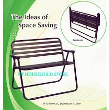 For those who love tailgating, select foldable team these types of foldable chairs are easily portable and supply ample padding, providing back support on otherwise uncomfortable bleachers. Bangku Besi Buleh Lipat Foldable Outdoor Bench Chair Outdoor Chair Bench Chair Shopee Malaysia