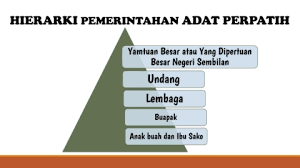 Sebuah buku yang membincangkan adat perpatih secara khusus. Keunikan Adat Dan Pemerintahan Negeri Sembilan Quizizz