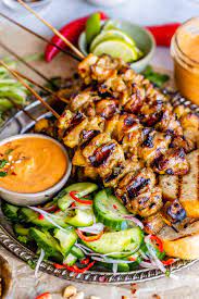 Thai Chicken Satay Skewers with Peanut Sauce : r/Thairecipes