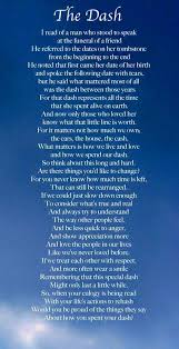 The Dash Funeral Quotes Dashing Quote Funeral Poems