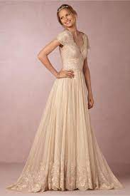 Discount Bhldn 2016 Champagne Wedding Dresses With Cap Sleeves Scalloped Neck Appliques Lace A Line Romantic Bridal Gowns With Open Back Wedding Dresses Best We Wedding Dress Champagne Lace Bridal Gown