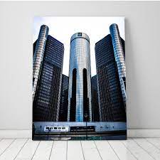 Gm Building Detroit Photograph Ren Cen Building Photo Etsy Gm Building Building Photo