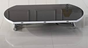 table basse ronde relevable et extensible planet noire table petit espace table basse relevable table basse