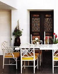 White Bamboo Dining Chairs With Mustard Yellow Fabric Dining Chair Design Bamboo Dining Chairs Dining Design