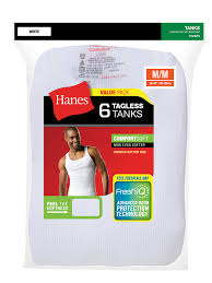 hanes hanes mens freshiq comfortsoft tagless white tanks