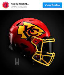 While this is fully a fan creation and not an official concept from nfl themselves, the helmet does feel reminiscent of a classic but tragic marvel hero. Kc Helmet Concept Art Kansascitychiefs