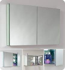 A medicine cabinet mirror typically has the same dimensions as the cabinet, though it can be a little smaller. Fresca Fmc8010 Large 39 5 Inch Bathroom Medicine Cabinet With Mirrors