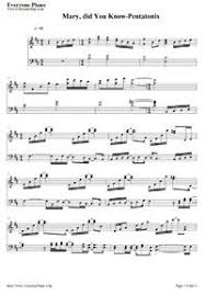 Mary Did You Know Pentatonix Arrangement Free Sheet Music