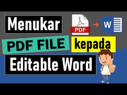 Tunggu beberapa saat sehingga exporting file pdf selesai. Menukar Dokumen Pdf Kepada Word Yang Boleh Edit Cikguruthtutorial Youtube