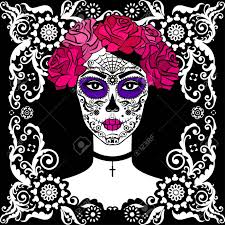 Dans mon nouveau tutoriel maquillage je vous explique comment réaliser simplement. Fille Avec Crane De Sucre Maquillage Calavera Catrina Journee Mexicaine De La Mort Ou De Halloween Dia De Los Muertos Clip Art Libres De Droits Vecteurs Et Illustration Image 63419683