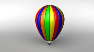 Air Balloon 3d Model Ad Air Balloon Model Air Balloon Balloon Modelling Cute Designs To Draw