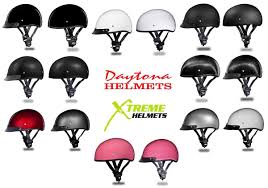 Details About Daytona Skull Cap Half Helmet Slim Line Solid Dot Approved 3xs 4xl