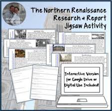Northern Renaissance Jigsaw Activity Pdf For Digital Or Google Drive Classroom World History Classroom Interactive Classroom Google Drive Lessons