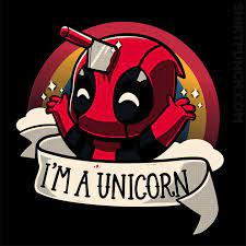 Real metal pin features an image of deadpool riding a magical unicorn. Im A Unicorn T Shirt Deadpool Art Deadpool Comic Deadpool Wallpaper