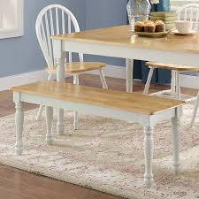 Better Homes Gardens Autumn Lane Farmhouse Solid Wood Dining Bench Multiple Finishes White Wood Dining Bench Farmhouse Dining Benches Dining Bench