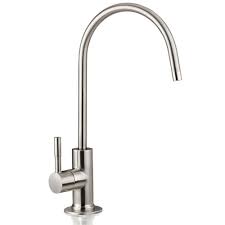 Ispring European Designer Drinking Water Faucet For Reverse Osmosis Water Filtration Systems In Brushed Nickel Ga1 Bn The Home Depot In 2020 Water Faucet Faucet Bar Sink Faucet