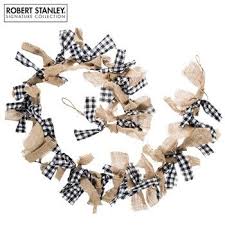 Black And White Buffalo Plaid Ribbon Hobby Lobby Buffalo Check Burlap Garland Diy Christmas Garland Burlap Garland Plaid Christmas Decor