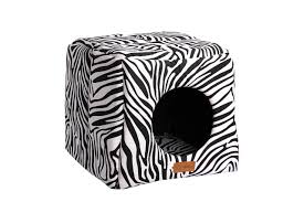 Dubex 3d Kedi Ve Kopek Kulube Siyah Zebra 41x41x37cm Medium