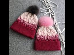 Sac Orgusu Ombre Bayan Bere Modeli Orgu Cable Knit Orgu Desenleri