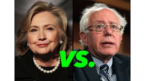 Resultado de imagem para pictures of Clinton versus sanders