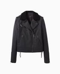 Rag Bone Bowery Jacket Coat Wool Shearling Moto Vest Bowery Gray Black Size 8 Coats Jackets Jackets Moto Vest