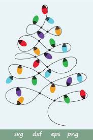 Christmas Lighting Svg Clipart Digital Silhouette And Cricut Etsy Christmas Crafts Christmas Svg Holiday Lights Christmas