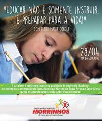 O dia da educação é comemorado anualmente em 28 de abril. 28 De Abril Dia Da Educacao Prefeitura Municipal De Morrinhos