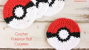 Want access to over 1,000 knitting patterns? Free Pattern A Fun Crochet Coaster Pattern For The Pokemon Fan Knit And Crochet Daily