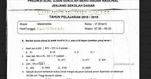 Berikut ini kami sediakan link download latihan soal ujian sekolah soal us sd mi tahun 2019/2020 pdf doc lengkap mapel bahasa. Prediksi Soal Usbn Sd Matematika Tahun 2019 Sekolahdasar Net