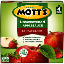 Good source of vitamin c. Mott S Unsweetened Strawberry Applesauce Pouches 4 Ct 3 18 Oz City Market