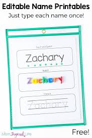 Practicing vocabulary words and handwriting. Free Editable Name Tracing Printable Worksheets For Name Practice