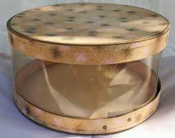 Mid Century Clear Hat Box With Atomic Star Burst By Oldeberry Vintage Hat Boxes Hat Box Hats Vintage