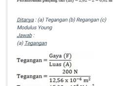 Gaya tarik (f) = 100 newton. Contoh Soal Tegangan Dan Regangan Beserta Jawabannya Cute766