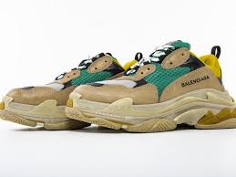 Balenciaga Triple S Sneaker Green Yellow Beige In 2020 Wholesale Nike Shoes Women Nike Shoes Outfit Urban Shoes