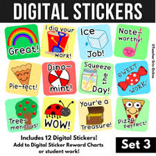 Digital Stickers Are Easy To Use And Great For Rewarding Students For Completing Their Work Simply Copy Paste The Stic In 2020 Digital Sticker Google Classroom Seesaw