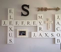 Large Scrabble Tiles Wooden Scrabble Wall Art Large Scrabble Etsy Name Wall Decor Tile Wall Art Farmhouse Wall Decor
