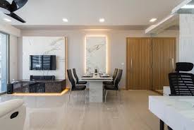 Living room with white column. Living Room Interior Design Singapore Interior Design Ideas