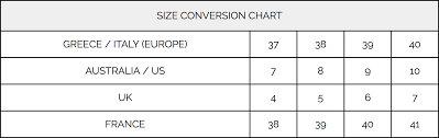 Size Charts Greek Style Council