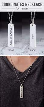 Coordinates Necklace For Men Great Gift Ideas For Men Best Gift Ideas For Men Gifts For Men Coordinates Necklaces Boyfriend Gifts Mens Anniversary Gifts