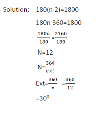 Since the interior angles of a regular polygon are all the same size, the (a) calculate the size of each exterior angle in the regular octagon. The Sum Of Interior Angles Of A Regular Polygon Is 1800 Sup 0 Sup Find The Size Of Each Exterior Angle Video Angles And Plane Figures Kenyaplex 226