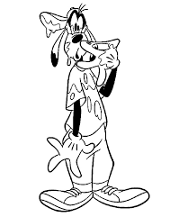 Printable mickey goofy donald disney coloring page. Disney Goofy Coloring Page