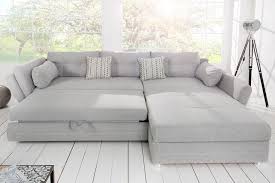 Design Ecksofa Vice Hellgrau Riess Ambiente De In 2020 Schlafsofa Mit Bettkasten Sofa Wohnen