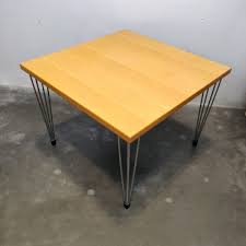 Slate, marble, granite or glass.the structure of this table is made of brushed stainless steel.this is a beautiful and minimal. Vintage Danish Pin Age Coffee Table Attr To Fritz Hansen Retge